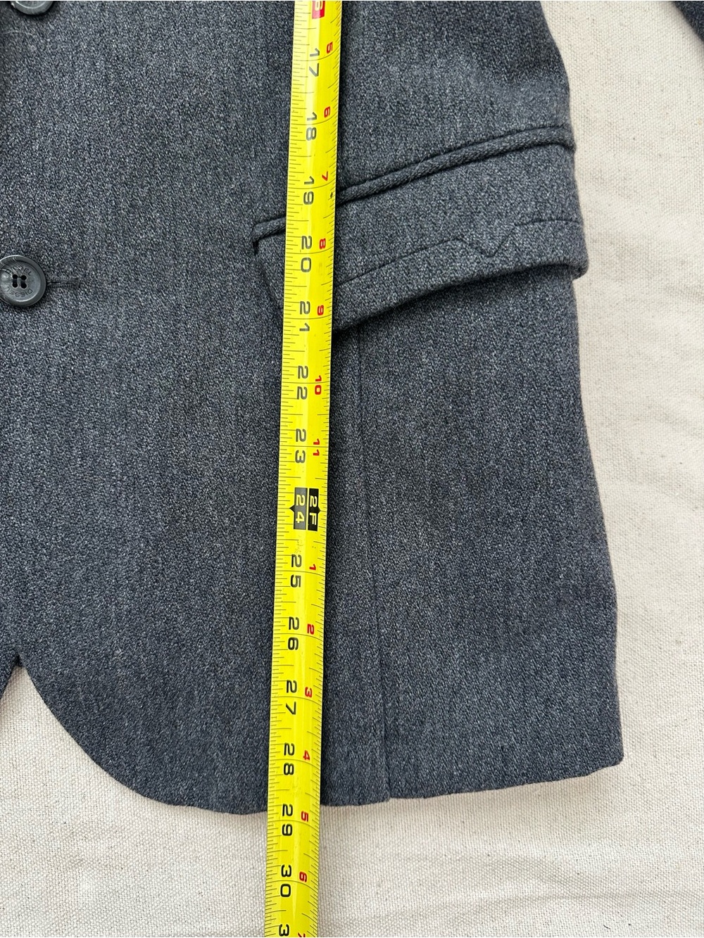 DIESEL Charcoal Grey Wool Blend Blazer Jacket - Size L (Runs Small / Slim Fit) - Picture 6 of 16